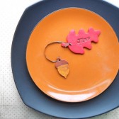 Personalized Oak Leaf and Acorn Place Holders- set of 10