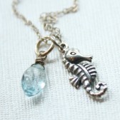 Seahorse Charm Necklace - Summer Weddings 