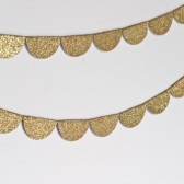 Gold Scalloped Glitter Garland