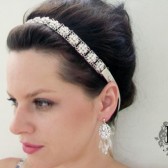 Beautiful and Trendy / Elegant Bridal Headband / Headpiece made with Swarovski Rhinestones by Mauve Binchely