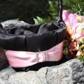 Black Satin Flower Girl Basket