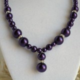 royal purple bridesmaid necklace