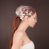Blushing Butterfly Birdcage Veil