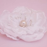 white silk flower 