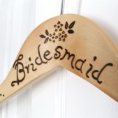 Bridesmaid Wood Burned Hanger