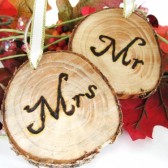 RUSTIC Mr and Mrs Head Table Tags