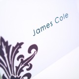Red Damask Escort Card