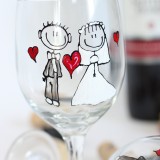 Bride and Groom personalized wine glasses