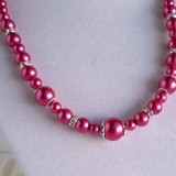 Raspberry Bridesmaid Necklace