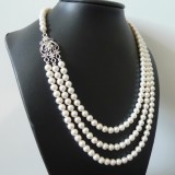 Multistrand Swarovski Pearl Necklace - Sue