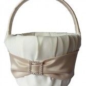 Ivory Satin Flower Girl Basket
