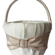 Ivory Satin Flower Girl Basket
