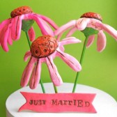 Pink Flower Cake topper