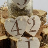 Unfinished wooden table numbers