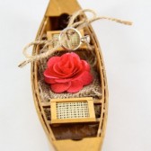 Canoe Rustic Ring Bearer Pillow