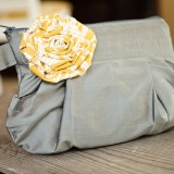 Gathered Clutch in Gray