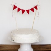 Red Felt Cake Bunting