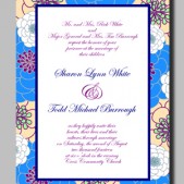 Printable Amanda Wedding Invitation by Mauve Binchely / Custom color and wording / DIY weddings