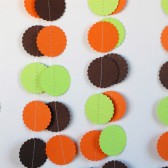 Autumn Paper Garland, Bright Lime Green