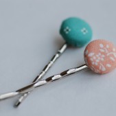 Vintage Fabric Hair Pins