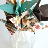Origami Crane Cupcake Toppers