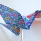 Origami Crane Cupcake Toppers, custom colors