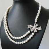 Double Strand Pearl Necklace - Ginnie