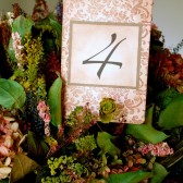 Damask Table Number Card