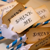 Vintage Inspired "Drink Me" Barber Pole Straws