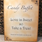 Vintage Inspired Candy Buffet Sign