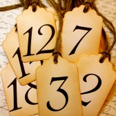 Table Number Tags