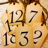 Table Number Tags