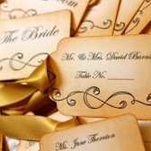 Vintage Inspired Escort Cards - Scroll