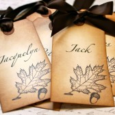 Vintage Inspired Fall Themed Place/Escort Cards