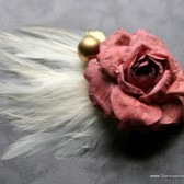 Pink Rose Veil Comb