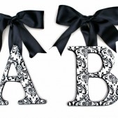 Hanging Damask Letters