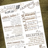 Printable Rustic Wedding Program