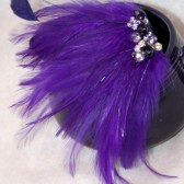 Royal Purple and Rhinestone Hair Comb