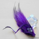 Royal Purple and Rhinestone Hair Comb