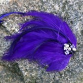 Royal Purple and Rhinestone Hair Comb