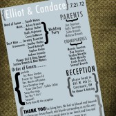 Printable Chic Wedding Program
