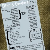 Printable Chic Wedding Program