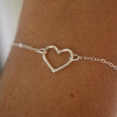 Sterling Silver Heart Bracelet