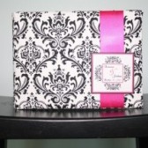 Madison Damask Guest Book