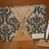Center Bead Guest Book and Pen Set