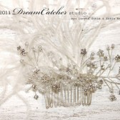 Milla Headpiece Ostrich Feather and Pearl with Crystals, Romantic