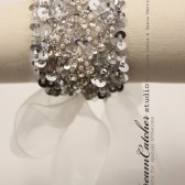     *  Diana Crystal and Beaded Cluster Bracelet