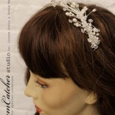 Natalia burst of crystals bridal head piece, bridal comb