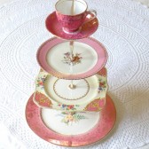 Bright hot pink cupcake stand