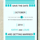 Printable Modern and Elegant Kelly Save The Date Card / Custom color / DIY Weddings / Digital Files